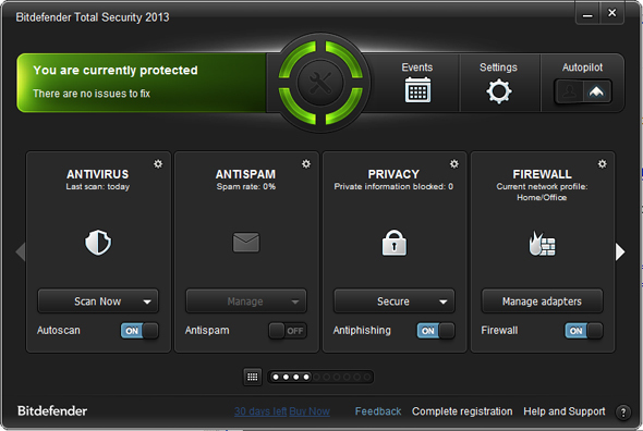 Resta al sicuro online con la nuova schermata principale di Bitdefender Total Security 2013 [Giveaway] bitdefender 2013