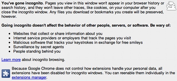 privacy del browser Chrome