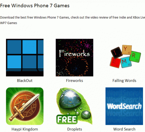 Windows Phone 7 giochi