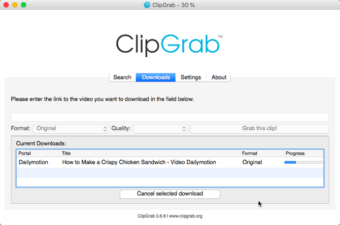 Come scaricare video da DailyMotion Clipgrab