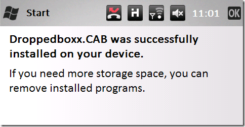 dropbox di windows mobile