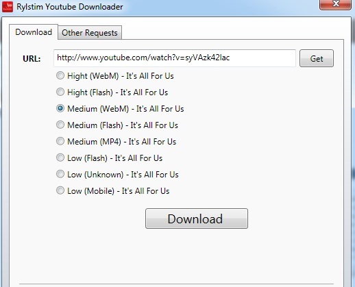 rylstim downloader di YouTube