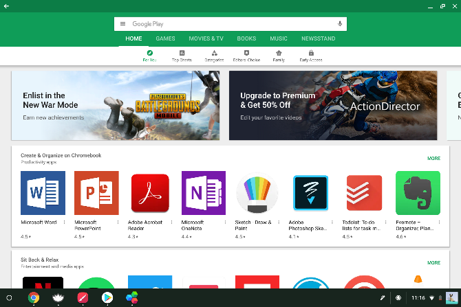 Google Play su un Chromebook