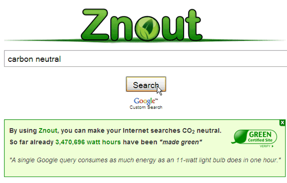 10 motori di ricerca per aiutare l'ambiente a znout