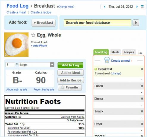 monitora la tua dieta online