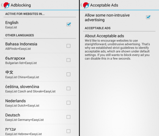 Adblock browser-for-android-accettabili-annunci-abbonamenti-filtro