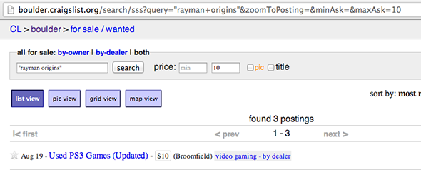 Craigslist-search