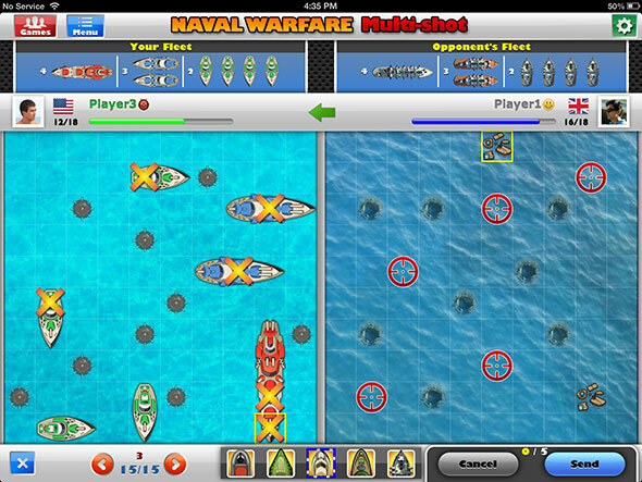 Naval Warfare Multi-Shot per iOS è Battleships per The Mobile Generation nw ipad1