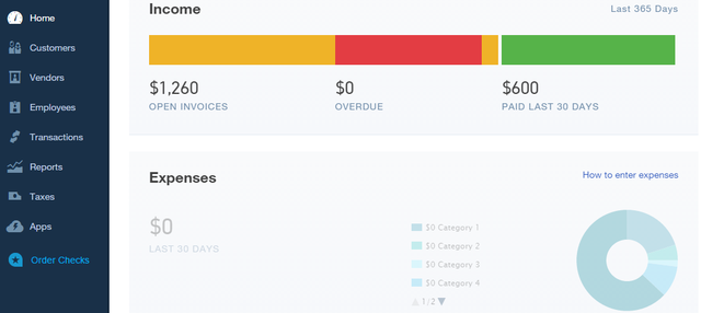 3 QuickBooks Online - pagina iniziale