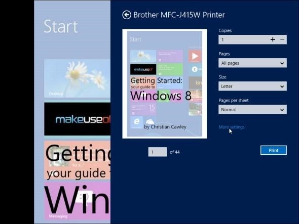 suggerimenti per la stampa di windows 8
