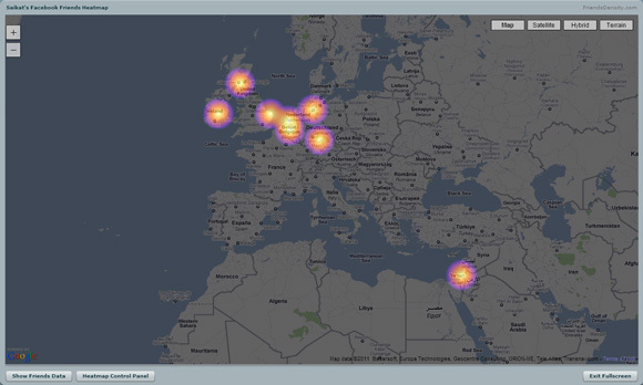 vedi la mappa di facebook