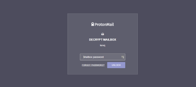 Chiave di decrittazione della cassetta postale ProtonMail