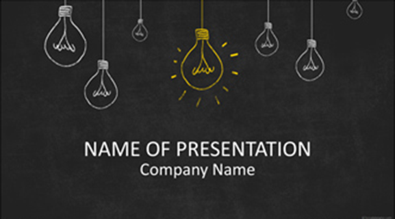 senza powerpoint-template-lampadine