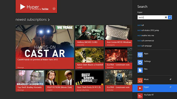 Hyper per YouTube: scarica e guarda i video di YouTube dall'interfaccia utente moderna di Windows 8 hyper1