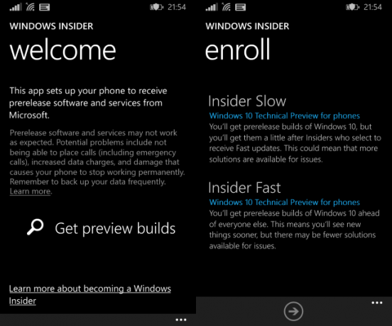 Muo-windows-w10phone-iscriversi