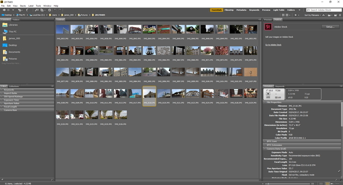 importazione di Adobe Bridge completata