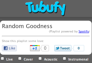 Tubufy - Trasforma le tue playlist Spotify, MOG e Last.fm in canali video musicali