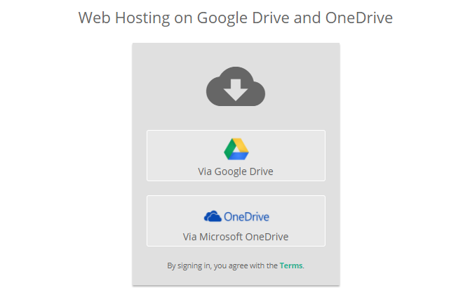 DriveToWeb con Google Drive o OneDrive