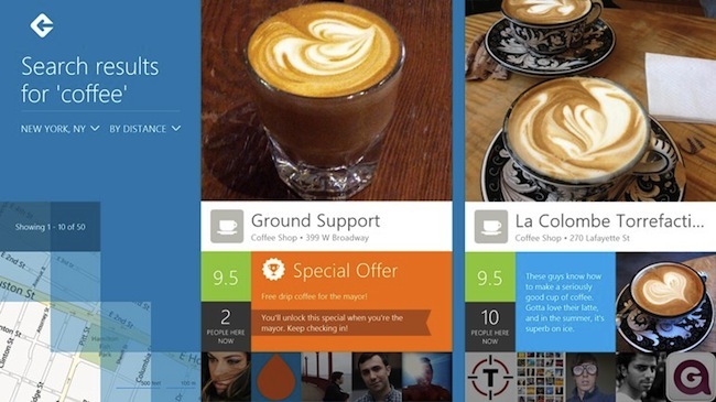 5 fantastiche app Windows 8 e RT ufficiali che potresti non aver ancora visto Windows 8 Foursquare