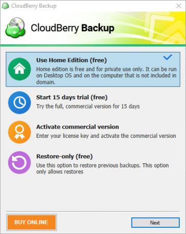 CloudBerry Backup protegge i file su Windows, Mac e Linux 02 Scelta di installazione del backup CloudBerry