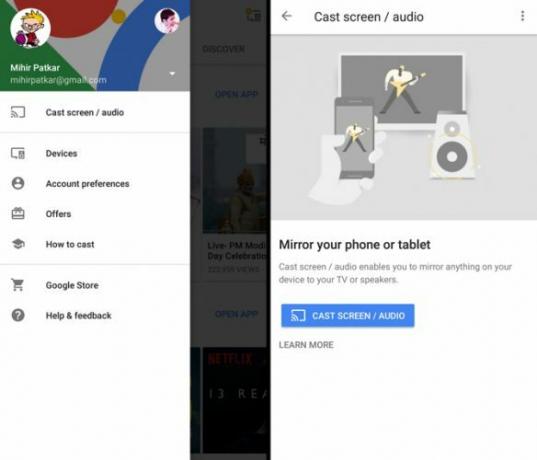 Chromecast per Android TV mirror