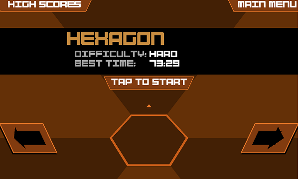 Selezione difficoltà Super Hexagon