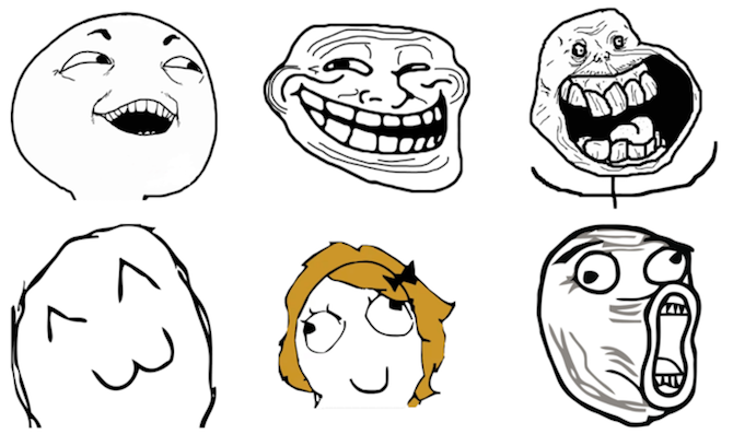 Pacchetto adesivi iMessage Meme Faces