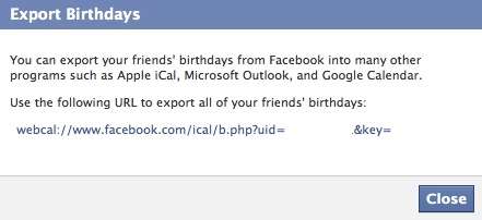 compleanni di Facebook nel calendario di Google