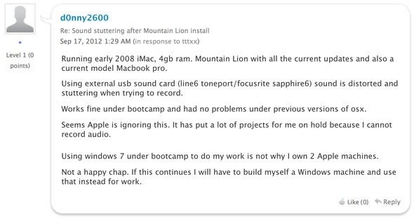 OS X Mountain Lion è tutt'altro che perfetto ed ecco perché soundlag1 xn