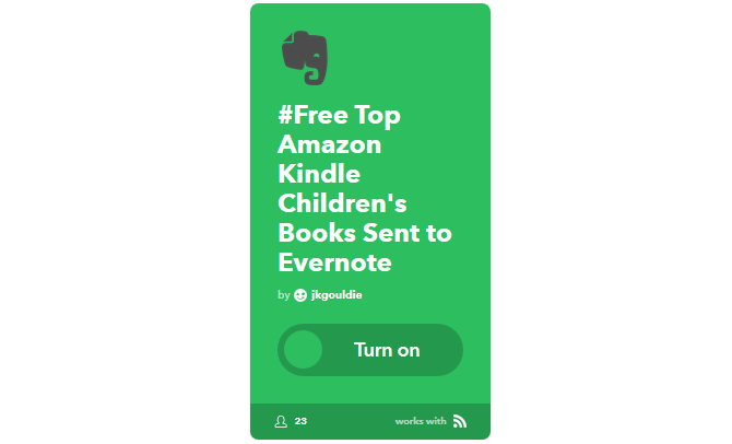 La guida IFTTT definitiva: usa lo strumento più potente del Web come un 51IFTTT Pro FreeChildrensKindleToEvernote