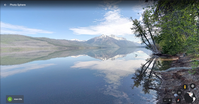 Tour virtuale di Google Earth Glacier NP