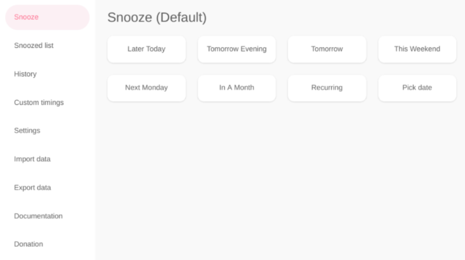 Snooze Tabs for Later ed evita i segnalibri con Snooze Tabby per Chrome e Firefox