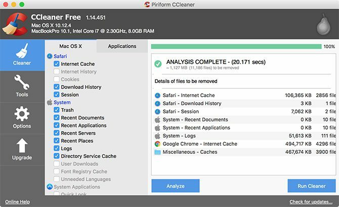 CCleaner Clean Mac