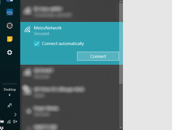 Tethering Wi-Fi Android in Windows 10