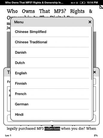 Funzioni Kindle nascoste che devi conoscere Evidenzia altre lingue di traduzione