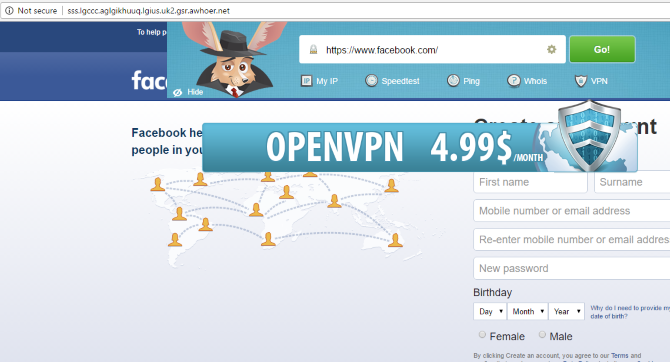 Facebook tramite proxy