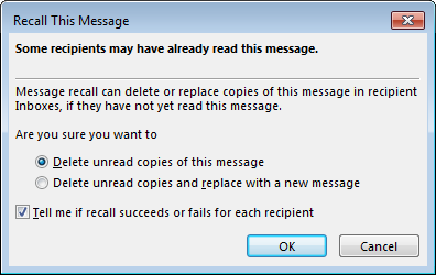 10 suggerimenti rapidi per migliorare in Outlook richiamare questo messaggio 2