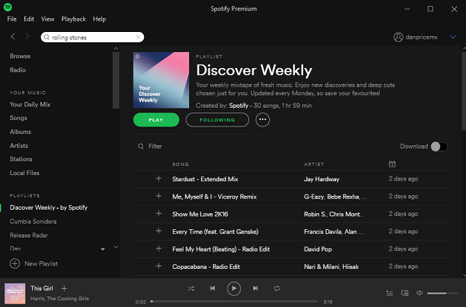 Spotify Scopri settimanalmente