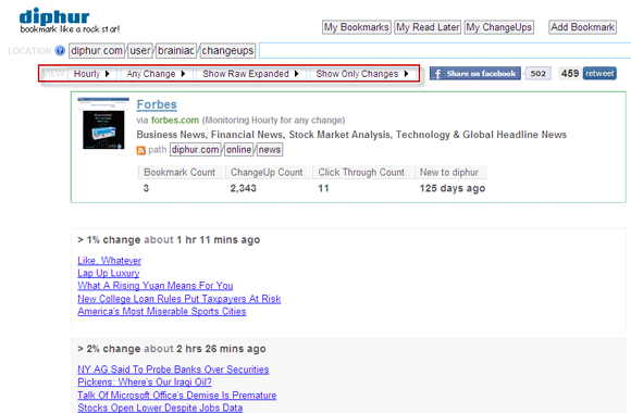 Monitora qualsiasi pagina Web per eventuali modifiche con Diphur Diphur08