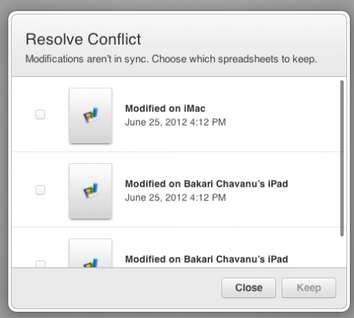 IWork per conflitti iCloud