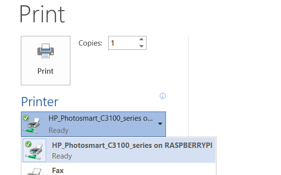 7 grandi idee di progetto per l'utilizzo di un Raspberry Pi come server muo rpi airprint windows