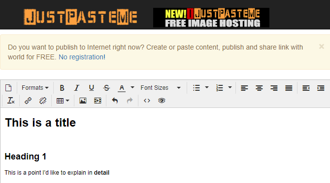 Just Paste Me Pastebin