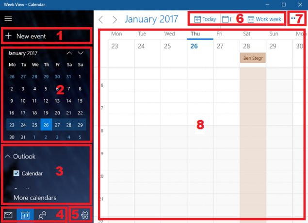 Ricarica il tuo calendario di Windows 10 con questa guida Panoramica dell'app calendario di Windows 670x485