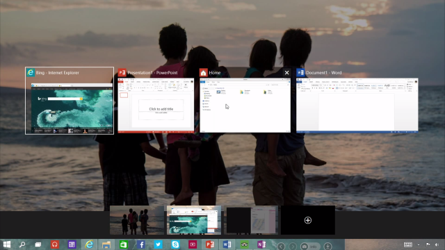 Visualizzazione attività di Windows 10