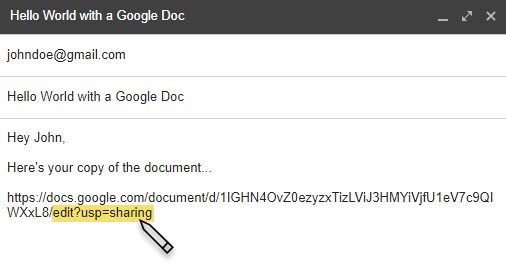 Usa questo trucco "Crea una copia" quando condividi documenti Google Drive Modifica link di Google Drive