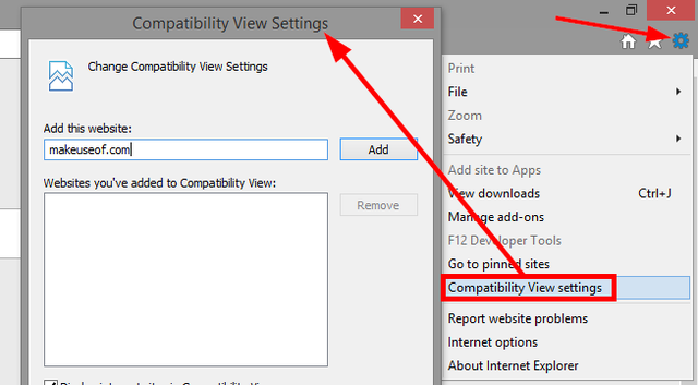 7 strumenti IE - Compatibilità Visualizza le impostazioni