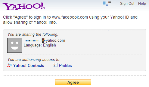 Come eseguire il backup dei contatti di Facebook su qualsiasi account di posta elettronica [Suggerimenti Facebook settimanali] Yahoo Autorizzare l'accesso