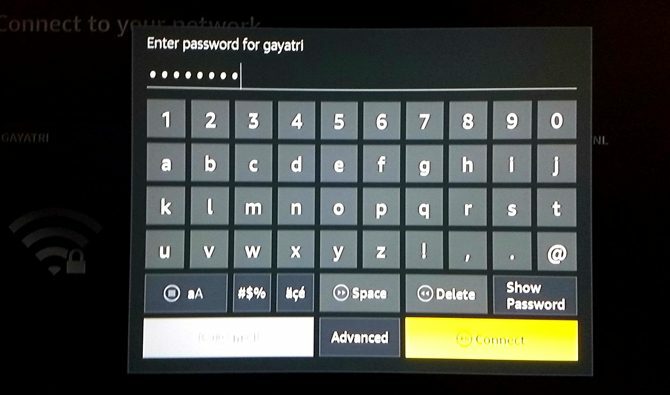 Configurazione di Amazon Fire TV Stick: come digitare la password Wi-Fi