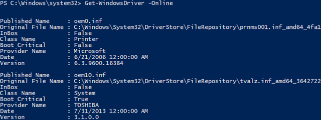 finestre-10-PowerShell-get-windowsdriver