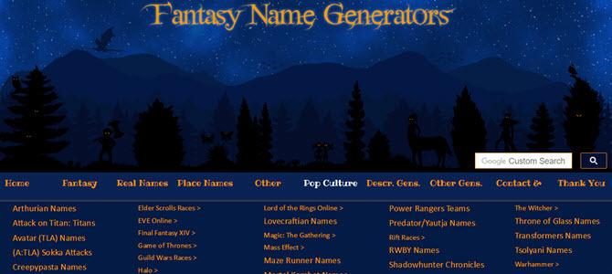 generatore di nomi fantasy